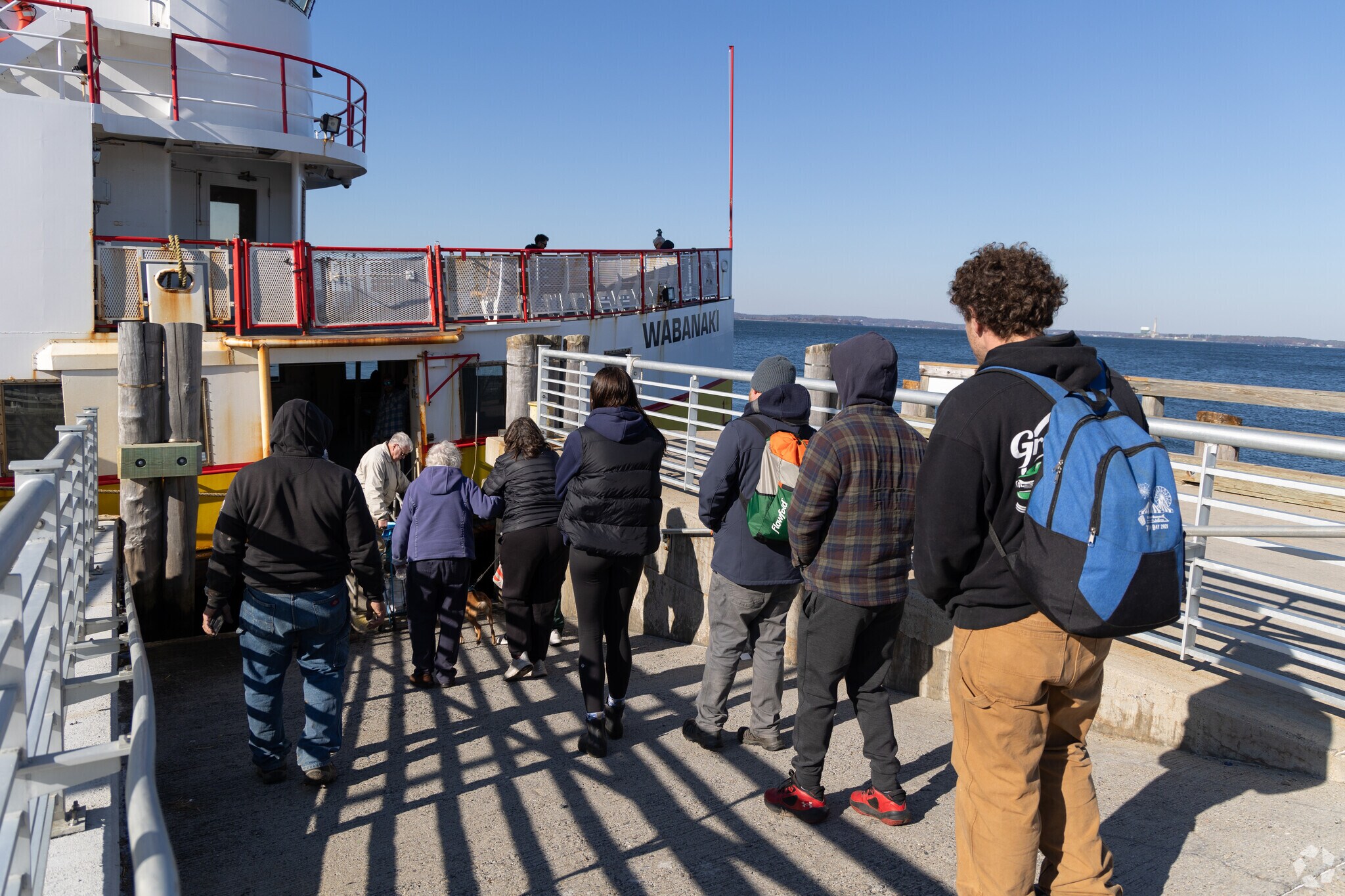 Residents and visitors must board the ferry to leave the beauty of Long Island.