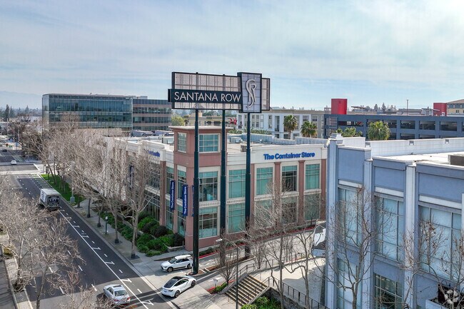 Santana Row is just less than a mile down on Stevens Creek Boulevard from Burbank.