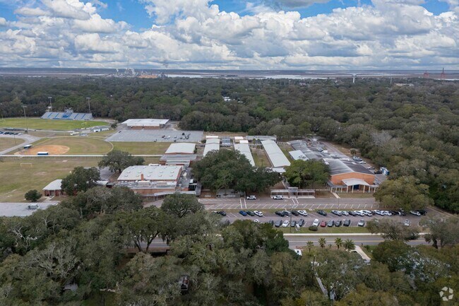 The Fernandina Beach Middle School seen from above.