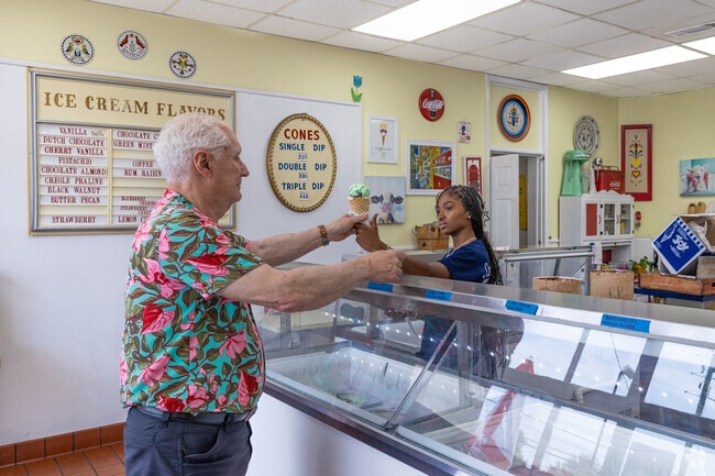 Old Dutch Ice Cream Shop near Lyons Park has been a local favorite since 1969.