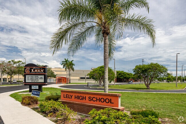 Lely High School near Lely Country Club  has multiple entrances to the property.