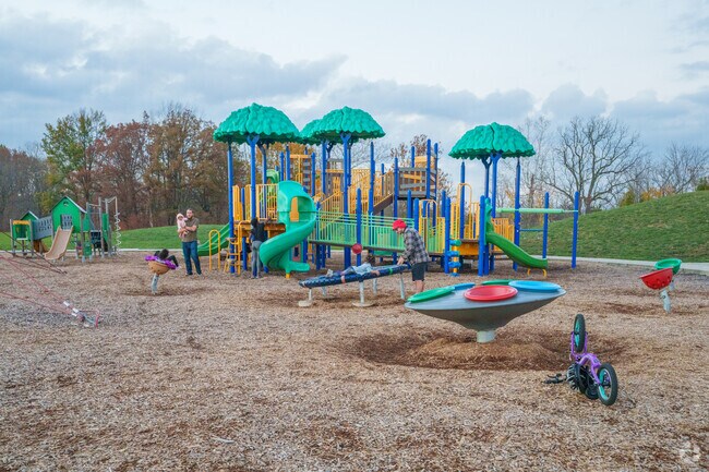 Wolf Run Park has a newer playground where families enjoy time spent outdoors near Acton.