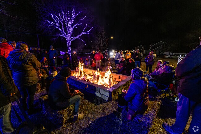 Gather with your neighbors around the fire and discuss JanBoree's gone by in Waukesha Village.