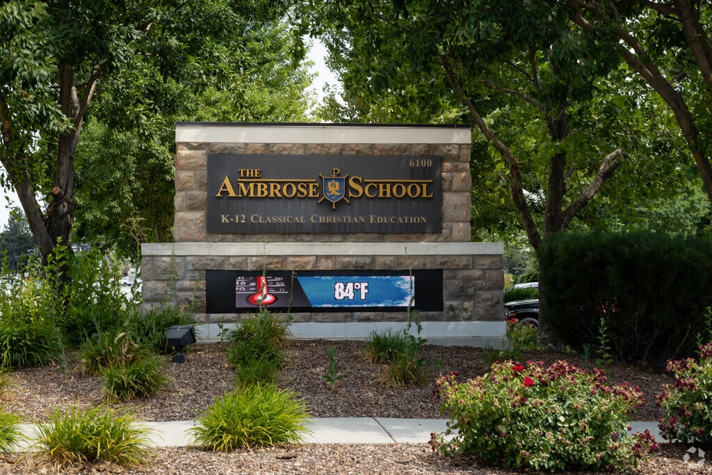 The Ambrose School marquee sign.