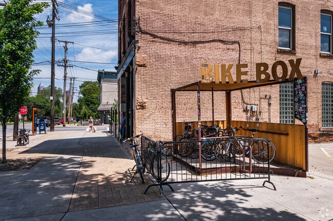 Tremont bikers can safely lock up their bike at one of the many public Bike Boxes.