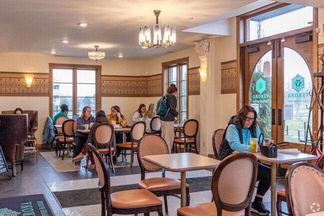 Sycamore Knolls residents can begin their day at Verona Coffee House.