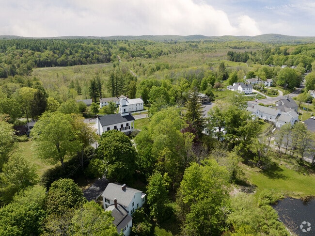 An aerial view of the town of Colebrook in the county of Winchester.