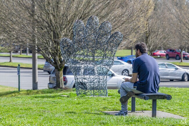 Enjoy the metal art work in Kitts Corner Washington at Celebration Park.