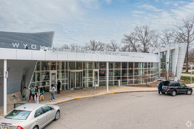 Wyoming Public Library offers easy access to books for the community of Clyde Park.