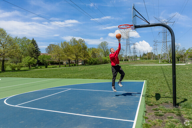Enjoy a game of pickup basketball at Crawford Park.