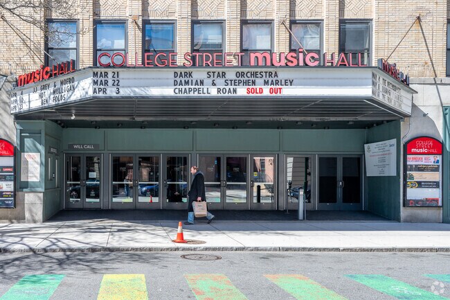 Residents from Dwight can catch a show at the College Street Musical Hall.