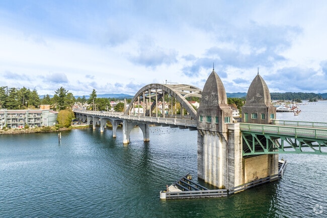 Siuslaw River Bridge is a focal point to the Florence area.