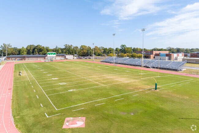 The local sports stadium in Albion Acres showcases the local talent for residents to watch.