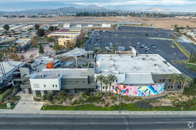 Harvest Christian School presents an aerial view, showcasing its vibrant environment.