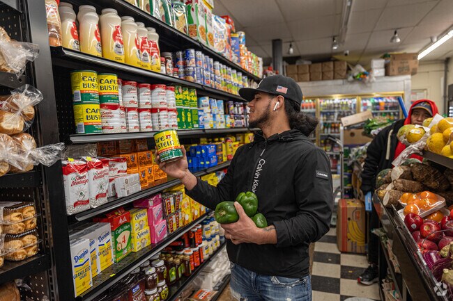 Stop by the Essex Market for groceries, a Spanish American super market in South Common.