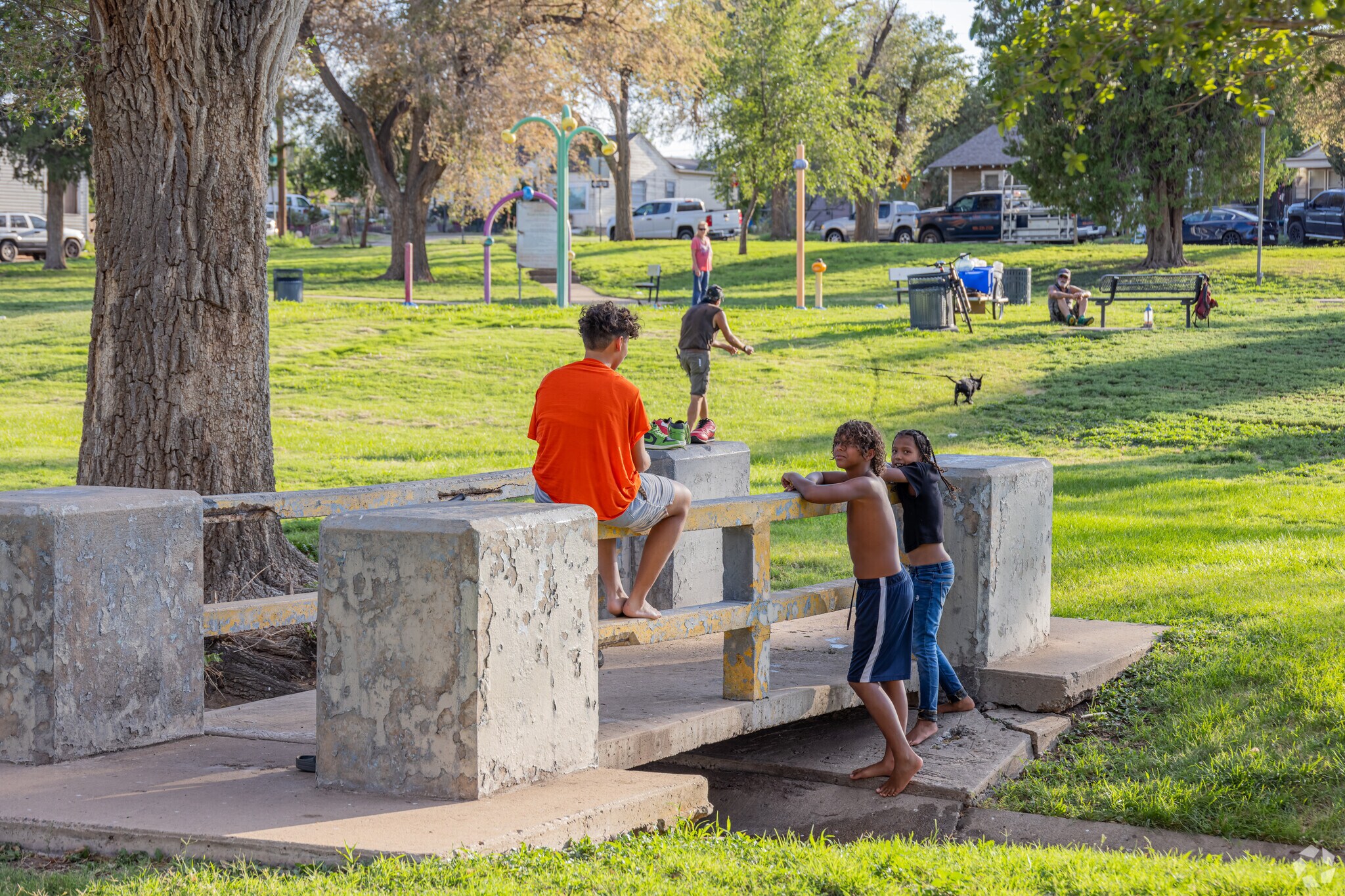 Kids love gathering at San Jacinto Park.