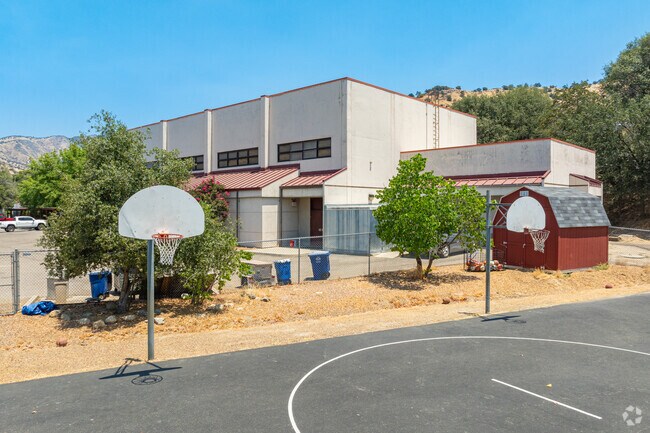 Three Rivers Elementary School provides basketball courts for students to enjoy.