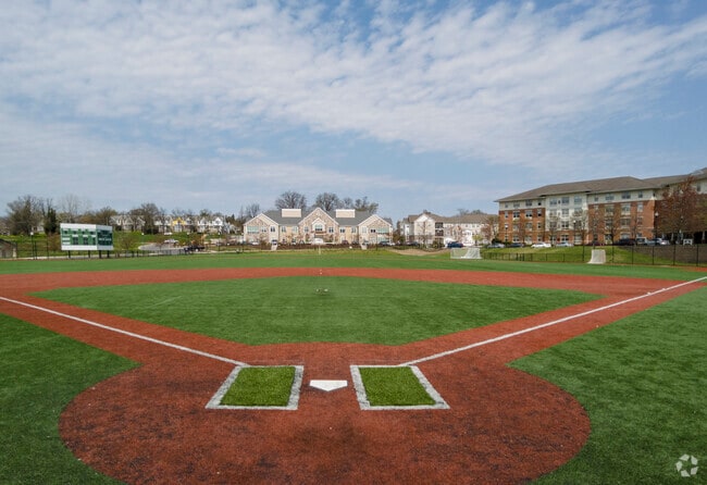 Home plate is well maintained at Memorial Stadium Field located in Ednor Gardens-Lakeside.