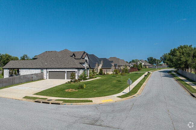 Homes in the Otter Creek Estates neighborhood are a mix of one and two story.