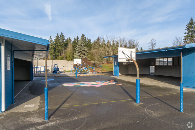 Three Points Elementary School basketball court.