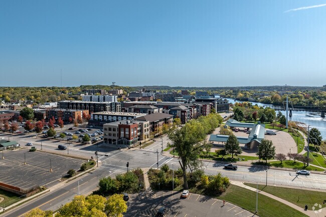 North River Fronts is adjacent to downtown Eau Claire.