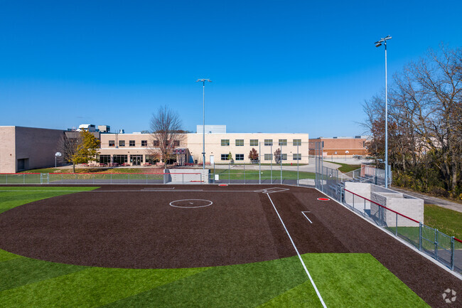 Asa Clark Middle School overlooking a fabulous ball field.