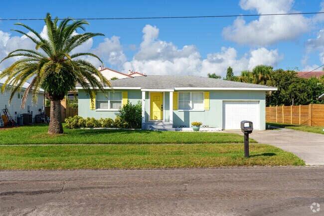 On this ranch-style home in Buena Vista Shores, fresh paint and landscaping are visible.