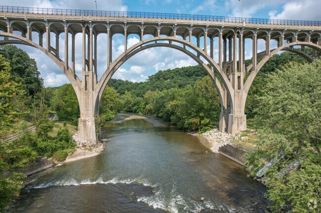 Station Road Bridge in Northfield's Cuyahoga Valley National Park has wood and iron sections.