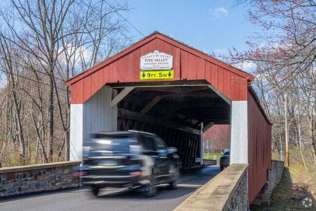 Historic Bucks County bridges sit within a short drive of New Britain.