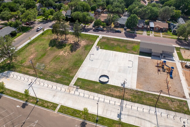 Wolflin Elementary School has a great playground for students to play at.