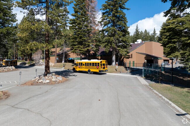 The bus pickup zone at Incline Middle School.
