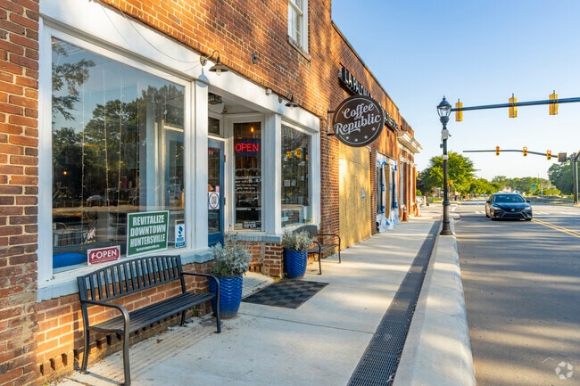 Coffee Republic is a popular local coffee house with a great location in Huntersville.