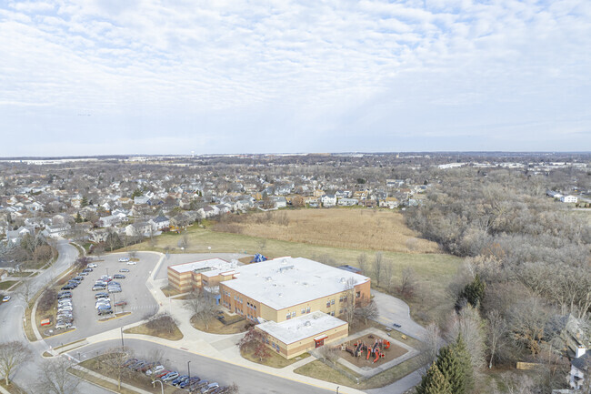 When viewed from above Creekside Elementary School is beautiful.