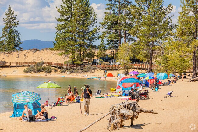 Sand Harbor is one of Incline Village's most popular beaches, which can get crowded in Summer.