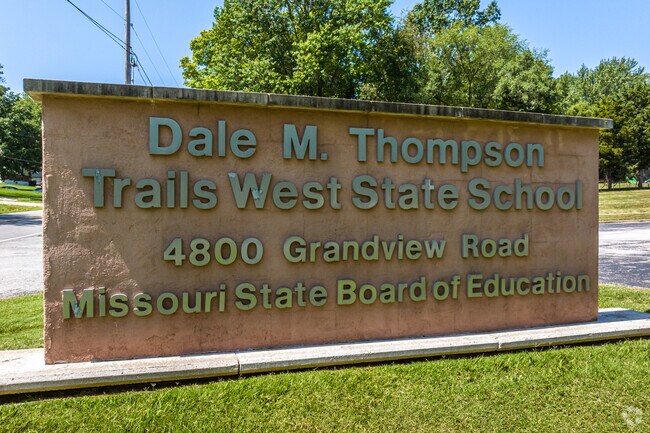 Dale M. Thompson Trails West State School is located on Grandview Rd in Royal Oaks, MO.