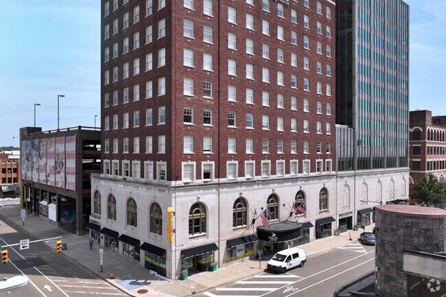 Onesto Lofts is located in the historic Onesto Hotel building and was remodeled into apartments.
