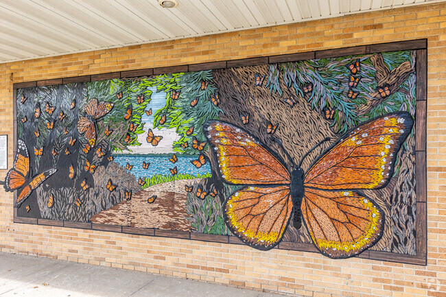 A downtown Storm Lake mural has 63 butterflies, one for every nationality living in Storm Lake.