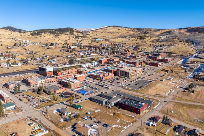 Colorado Springs is about 45 miles away from Cripple Creek along US Route 67.