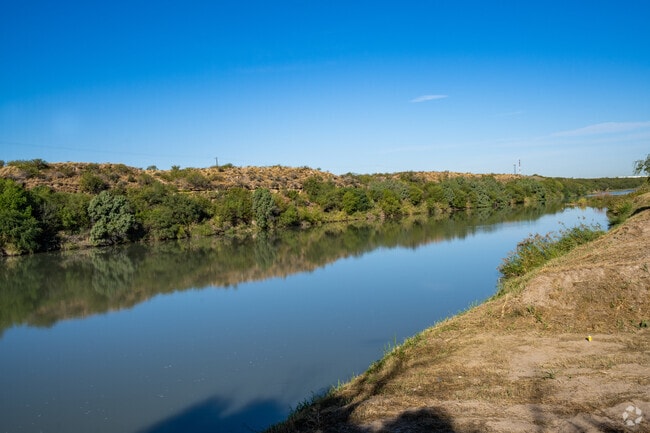 The Rio Grande River is located adjacent to the La Bota Ranch neighborhood.