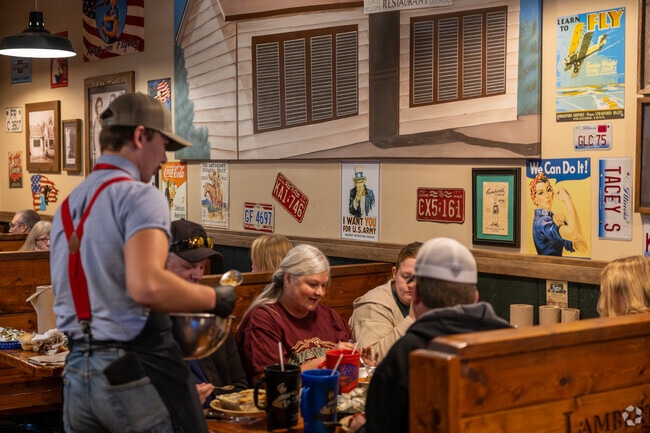 Lambert’s Café is a local favorite for hearty meals and rolls.