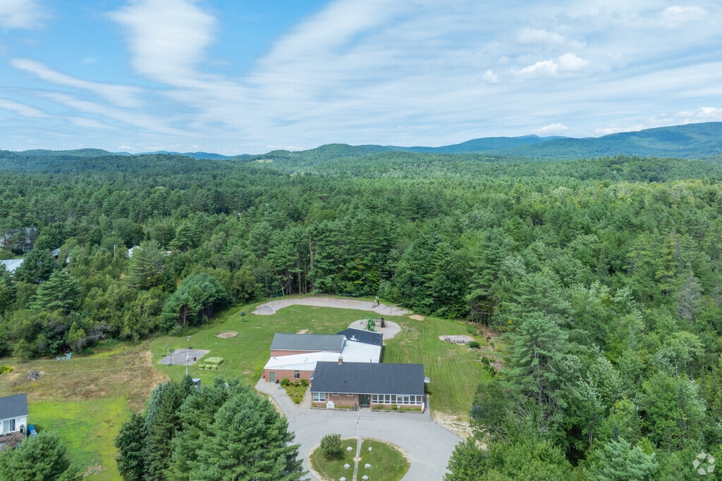 Danbury Elementary is surrounded by forestry in New Hampshire.