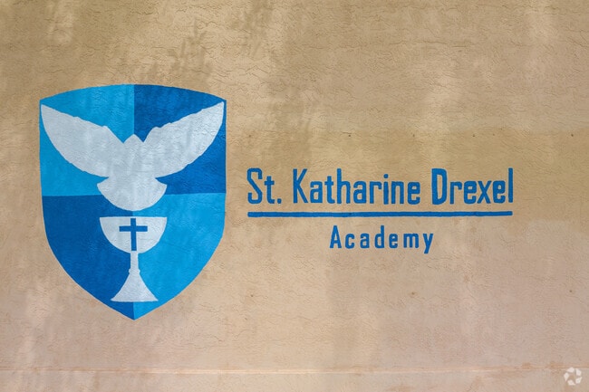 St. Katharine Drexel Academy's official seal features a dove symbolizing peace.