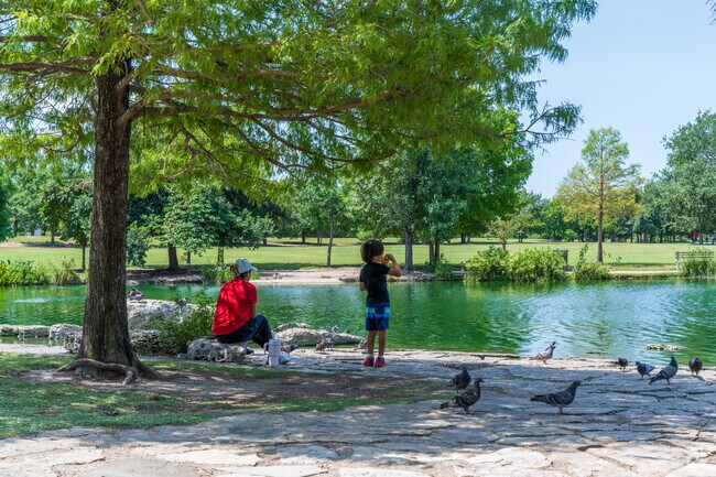 Skyview residents love having Mueller Lake Park nearby for outdoor activities.