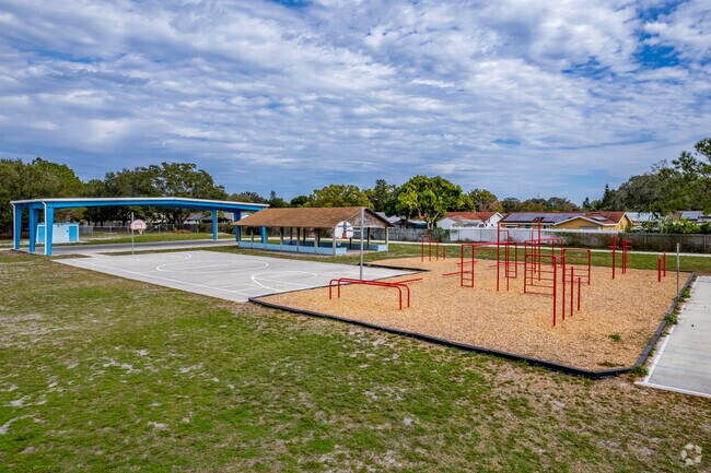 Ridgecrest Elementary school has a great outdoor space for kids to run & have fun.