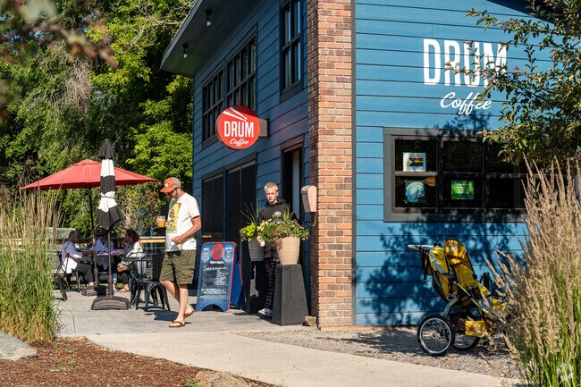Drum Coffee is a favorite local coffee spot in the Lewis and Clark neighborhood.