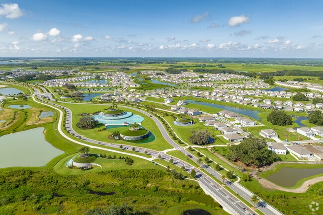 The beautiful open space of the new community of Mirada located in San Antonio.