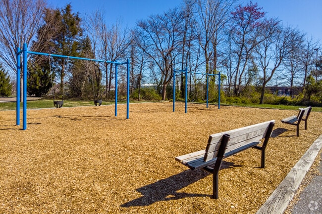 Swing on the swings at the Stonehedge Local Park in the Calverton neighborhood.