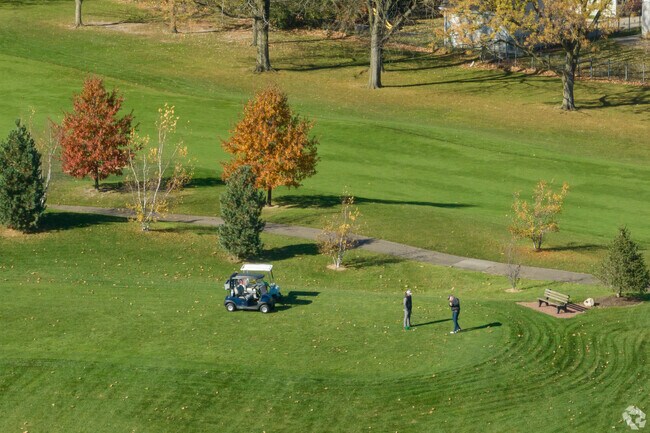 Glenview residents enjoy a day out on the golf course on a nice fall day.