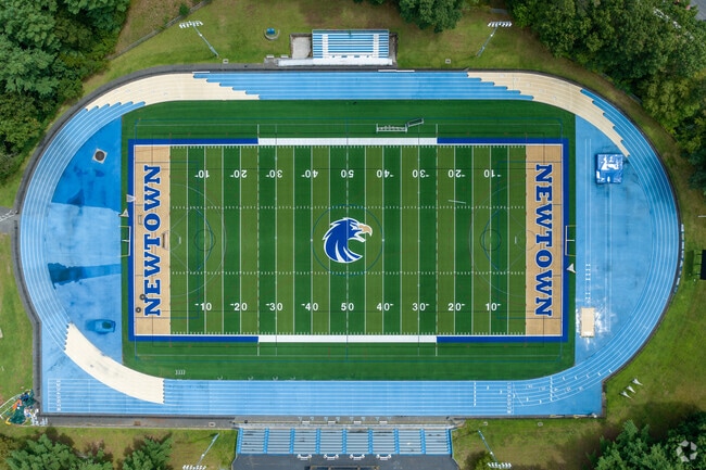 Students thrive at Newtown High School, known for strong academics and extracurriculars.