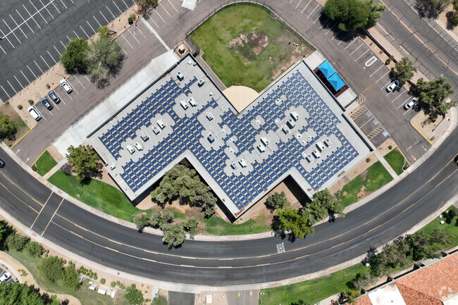 Arizona Conservatory for Arts and Academics Elementary generates power using solar panels.